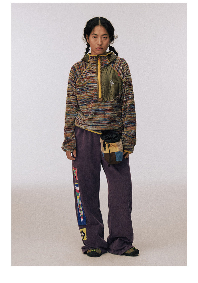 Beaded Flag Flare Sweatpants