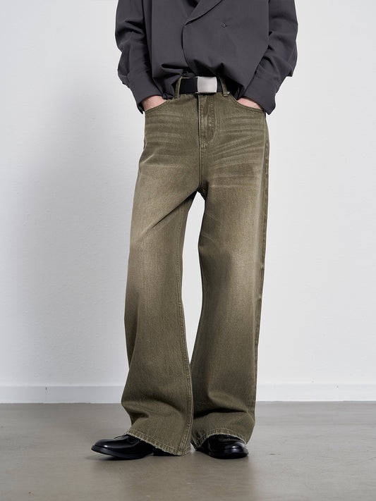 Retro Mid-Rise Denim Pants