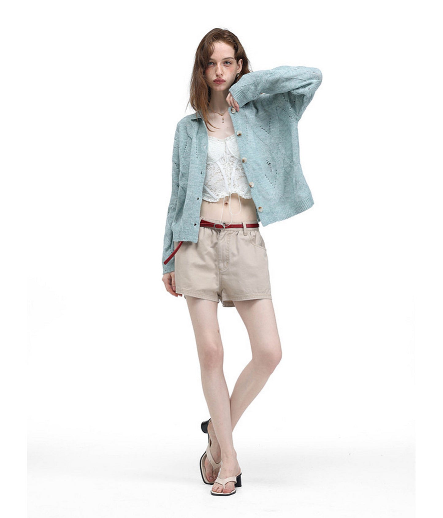 3D Cable-Knit Cardigan