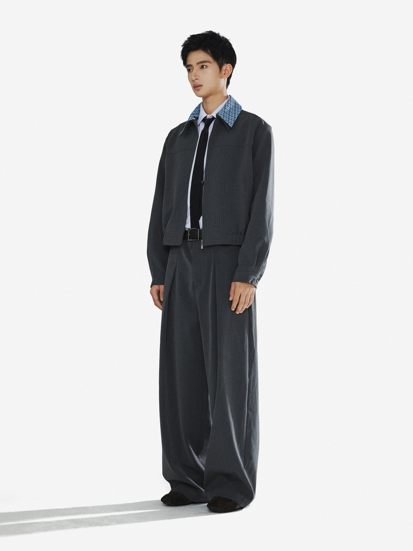 Faux Two-Piece Detachable Double-Breasted Jacket