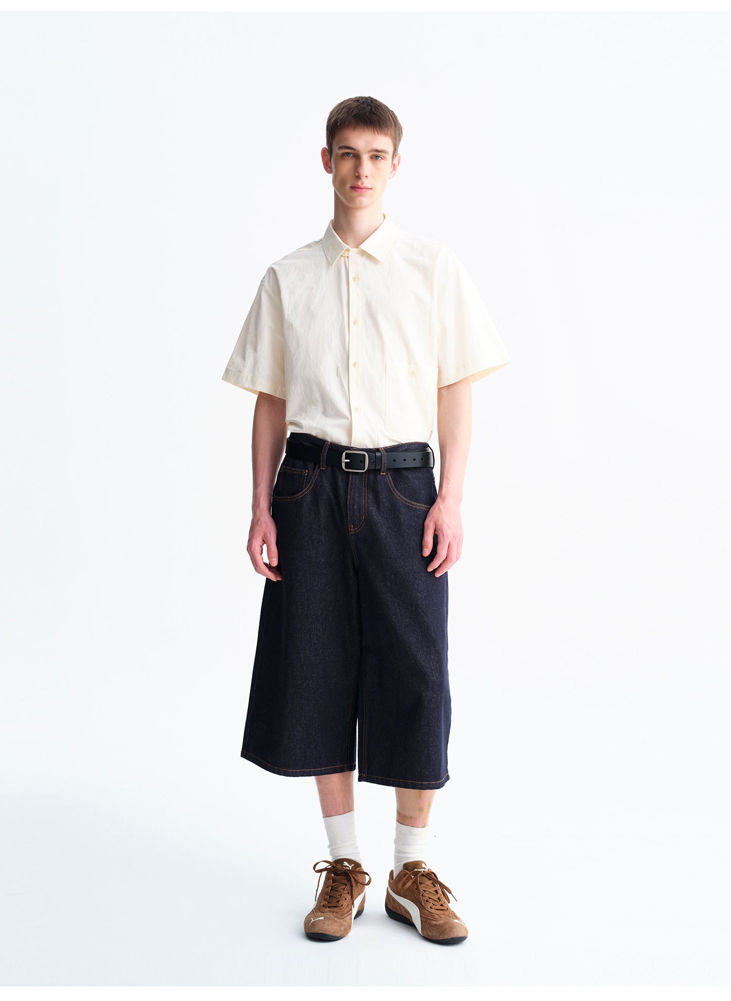 Matte Finish Solid-Color Shirt