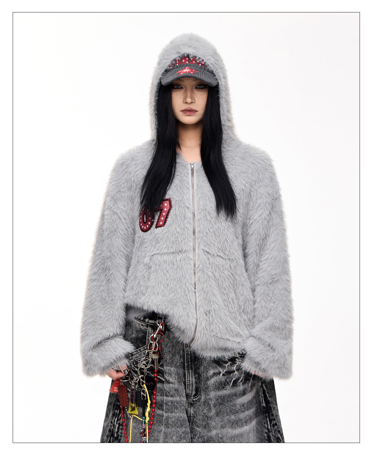 Faux Mink Hooded Sweater