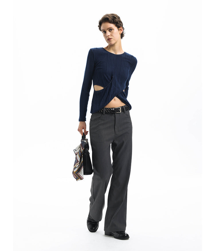 Micro Flare Slim Casual Pants