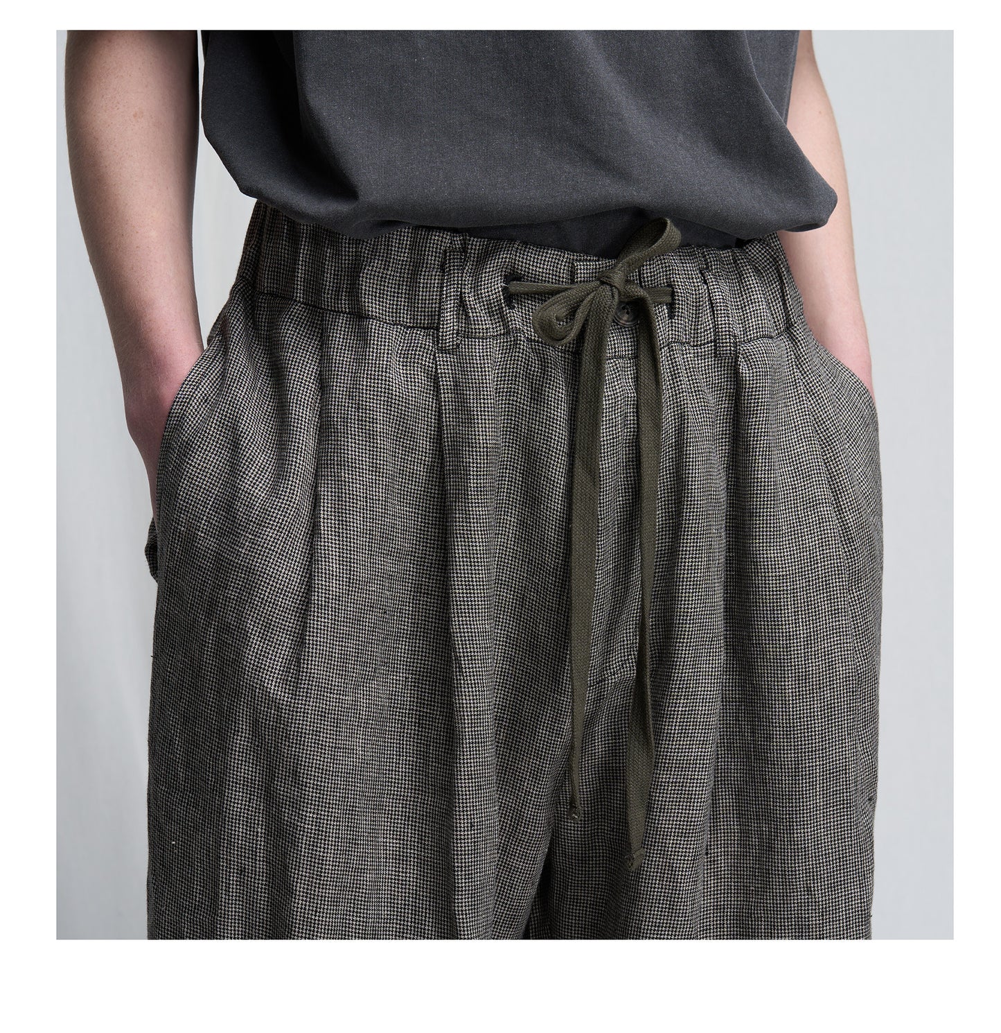 Casual Pants with Elastic Waist and Straight Legs