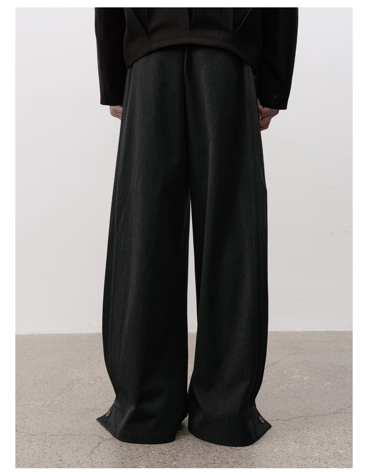 Side-Pleated Casual Pants