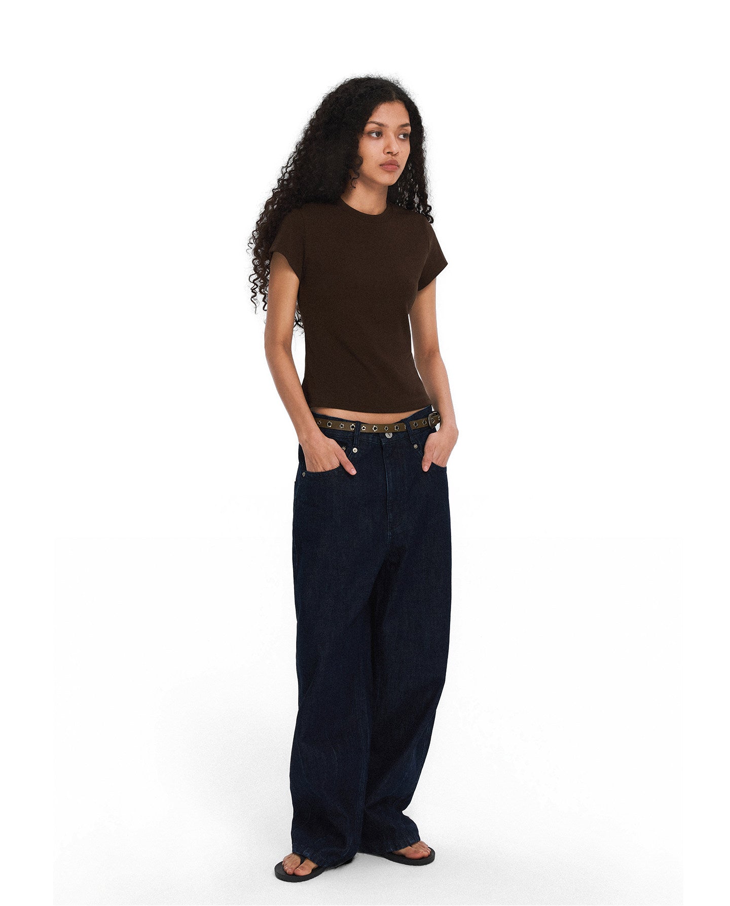 Basic Solid-Color Slim-Fit T-Shirt