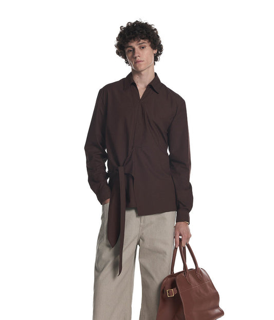 Vintage-style distressed finish shirt