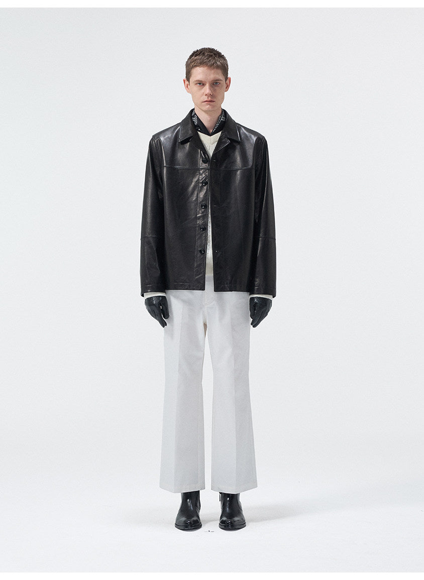 Minimalist Style Split Collar Jacket