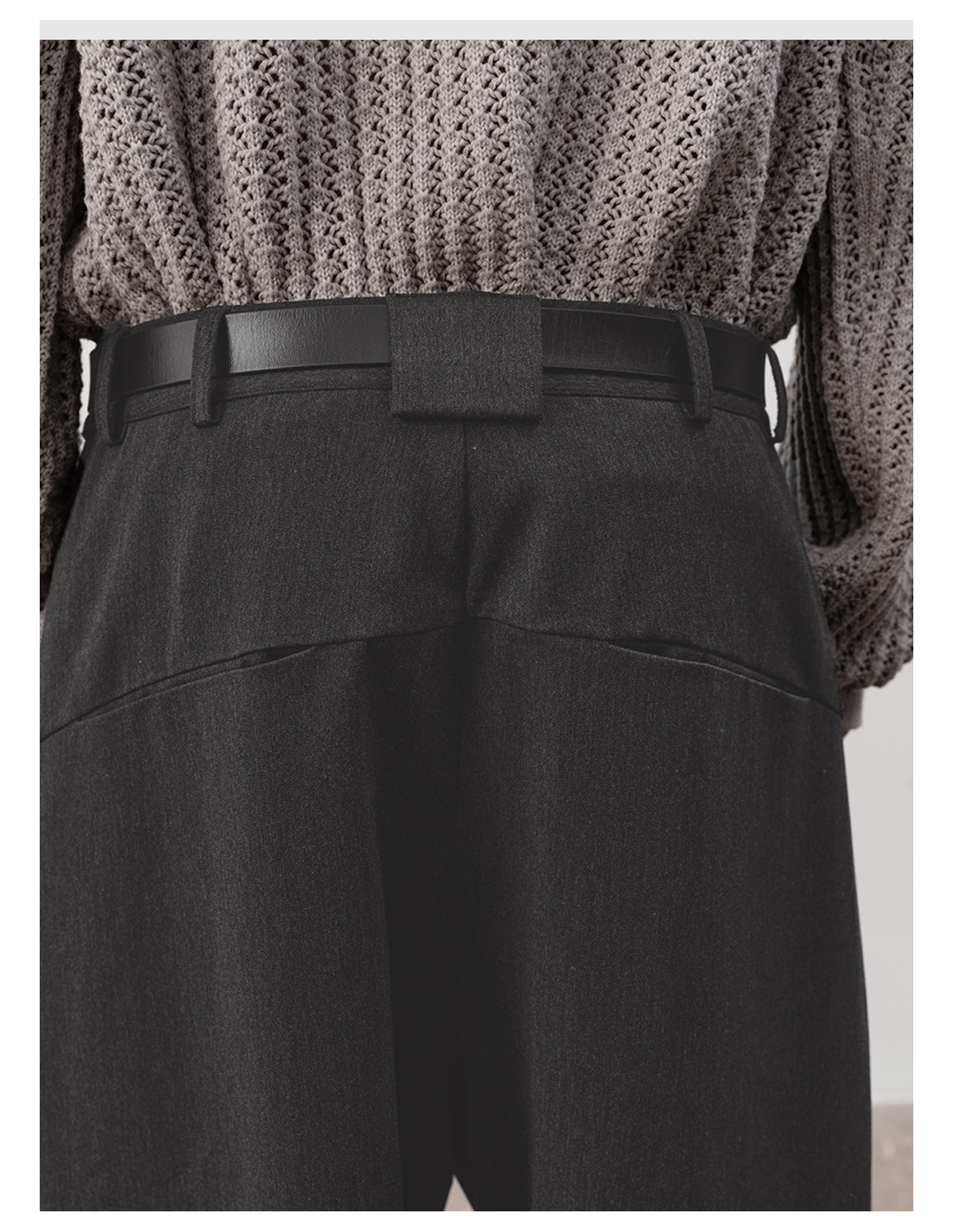 Casual pants with side pleats