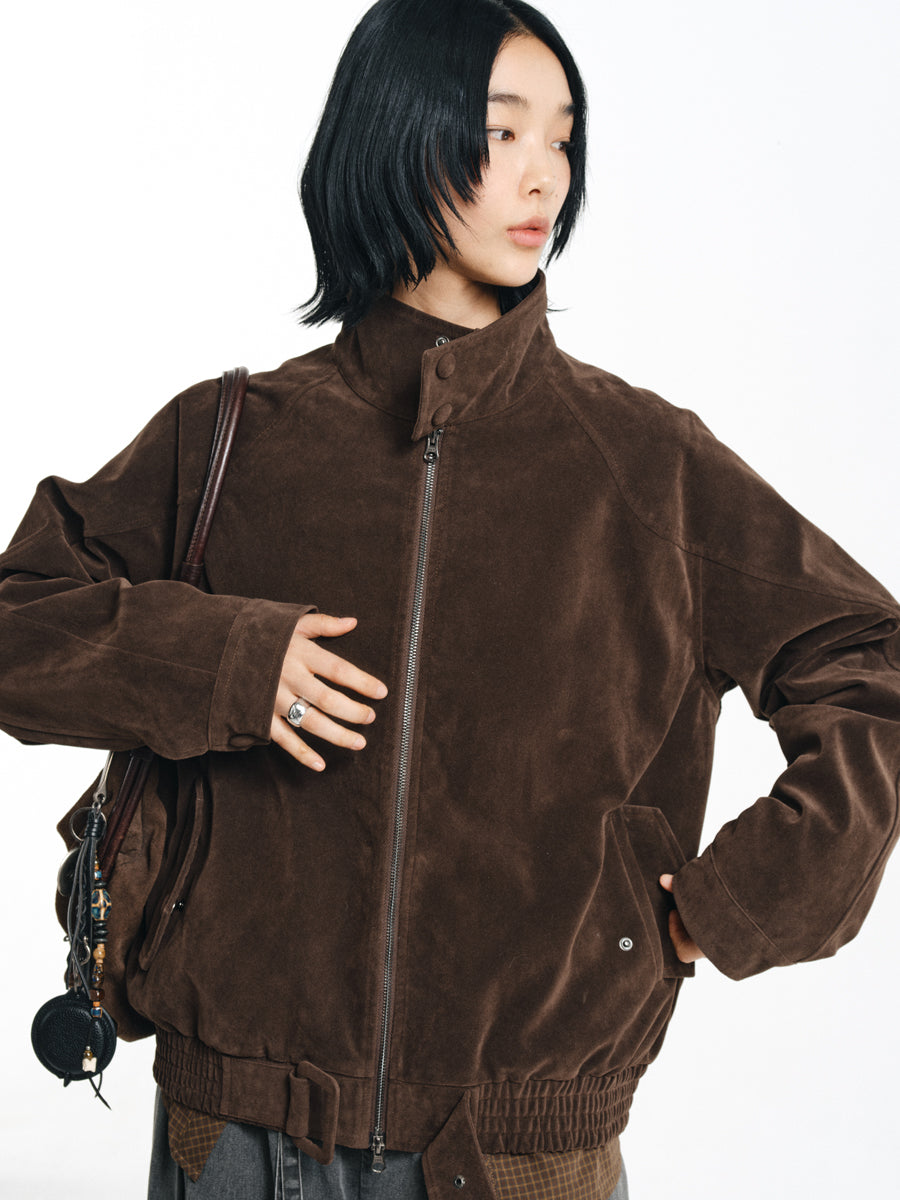 Suede Harrington Jacket