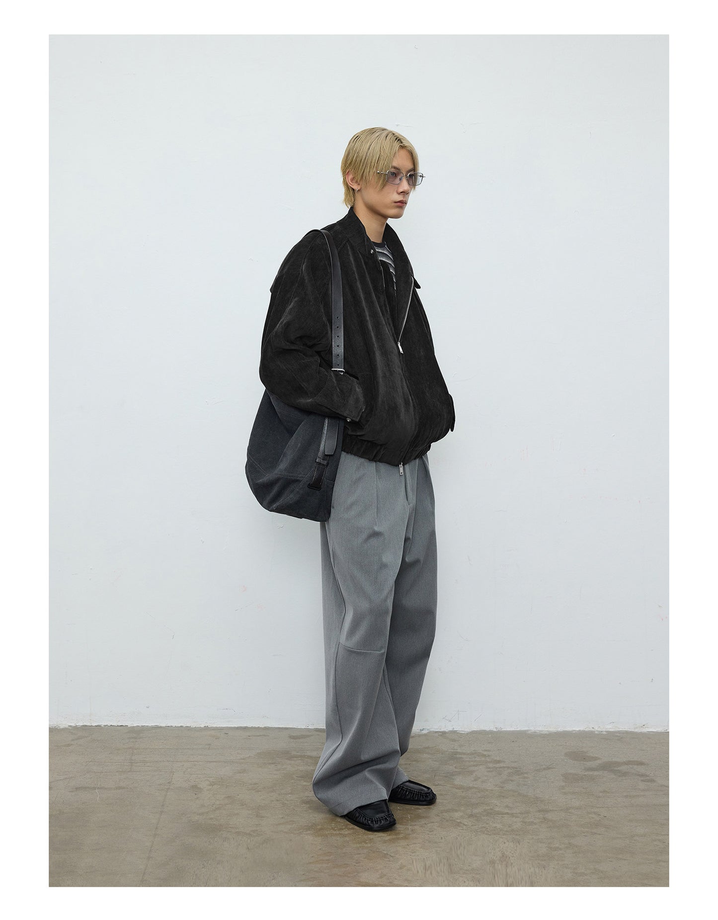 Corduroy Textured Zipper Jacket