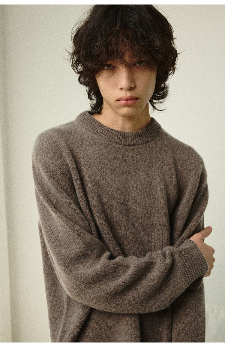 Wool & Cashmere Blend Crew Neck Sweater
