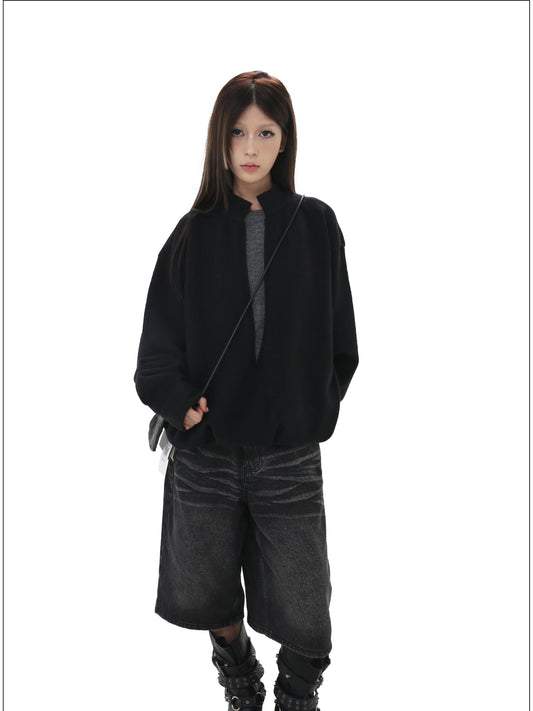 Patchwork V-Neck Sweater