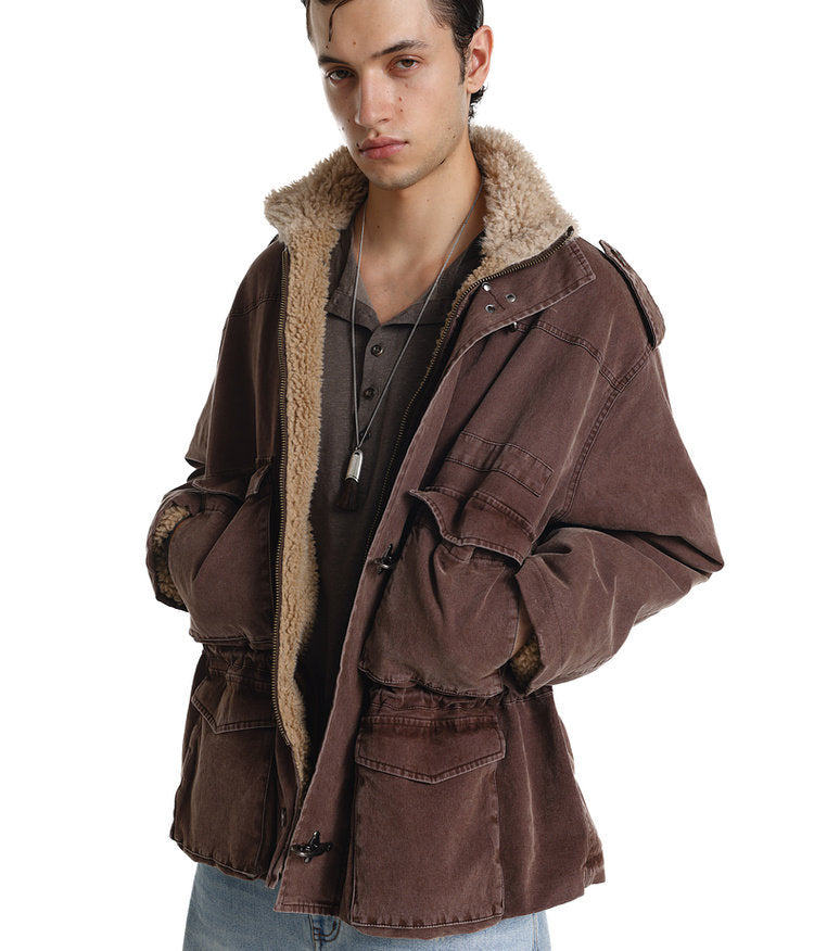 Airplane Button Multi-Pocket Jacket