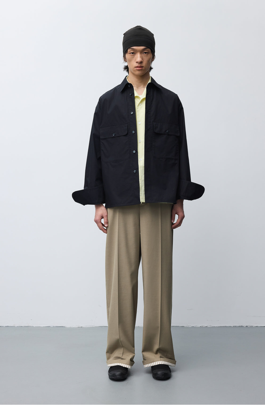 Elasticity Loose-fitting straight pants