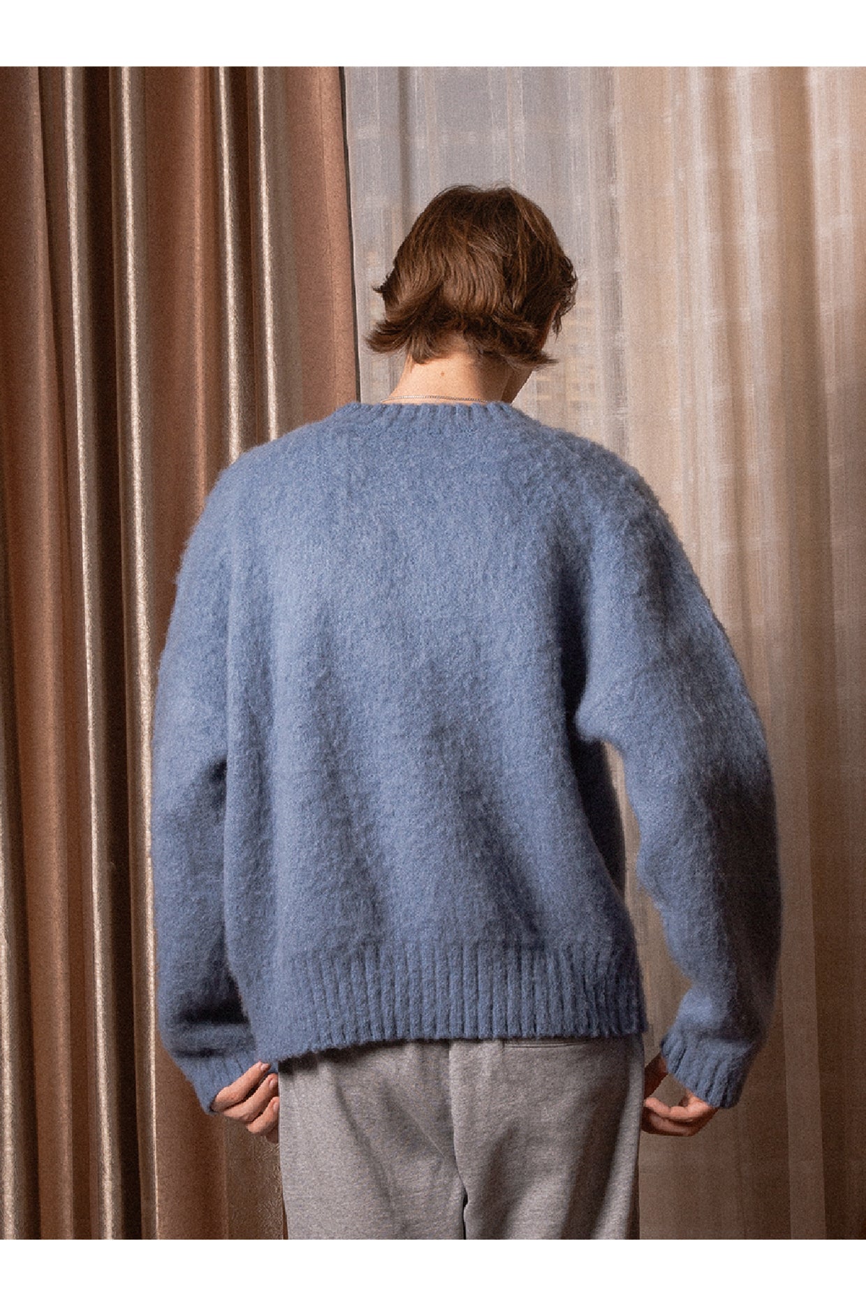 Mohair-blend jacquard sweater