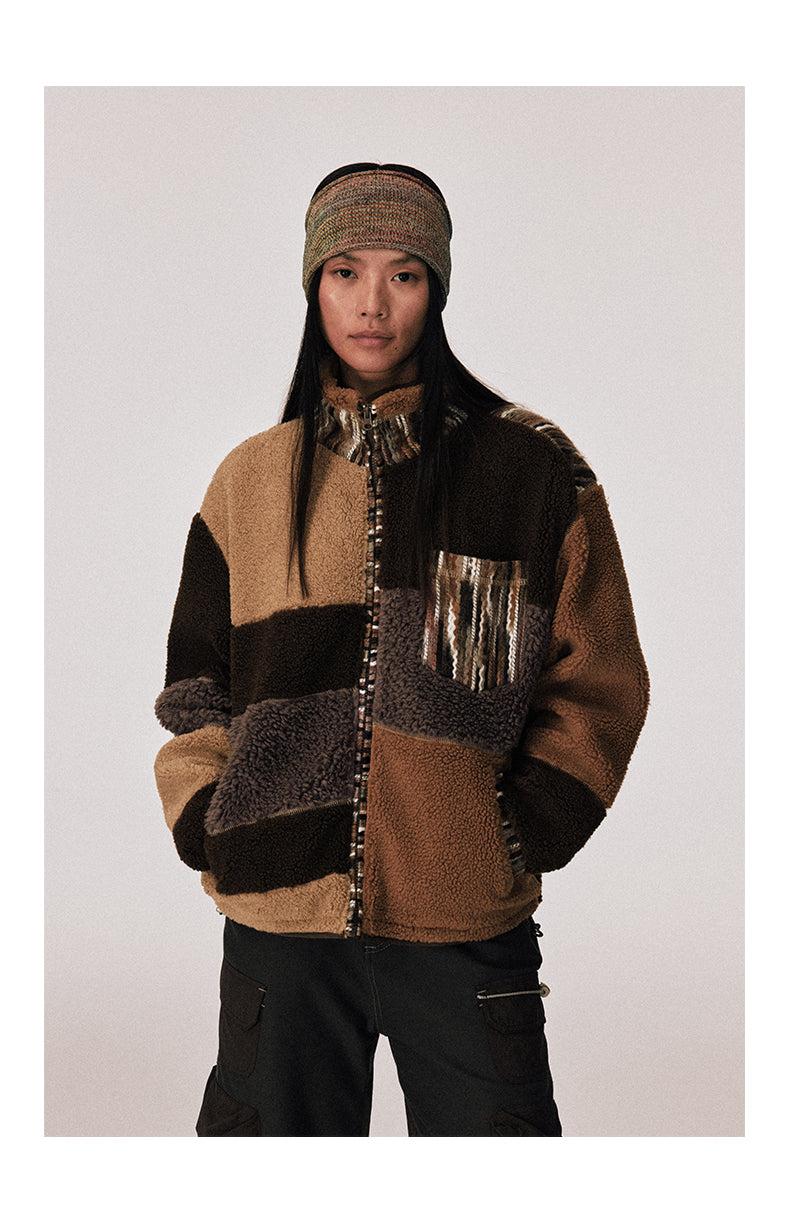 Lambswool Stand Collar Jacket