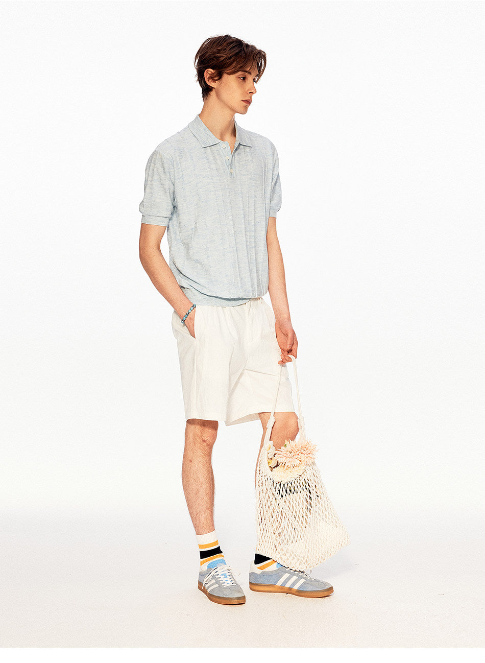 Breathable Knit Polo Shirt