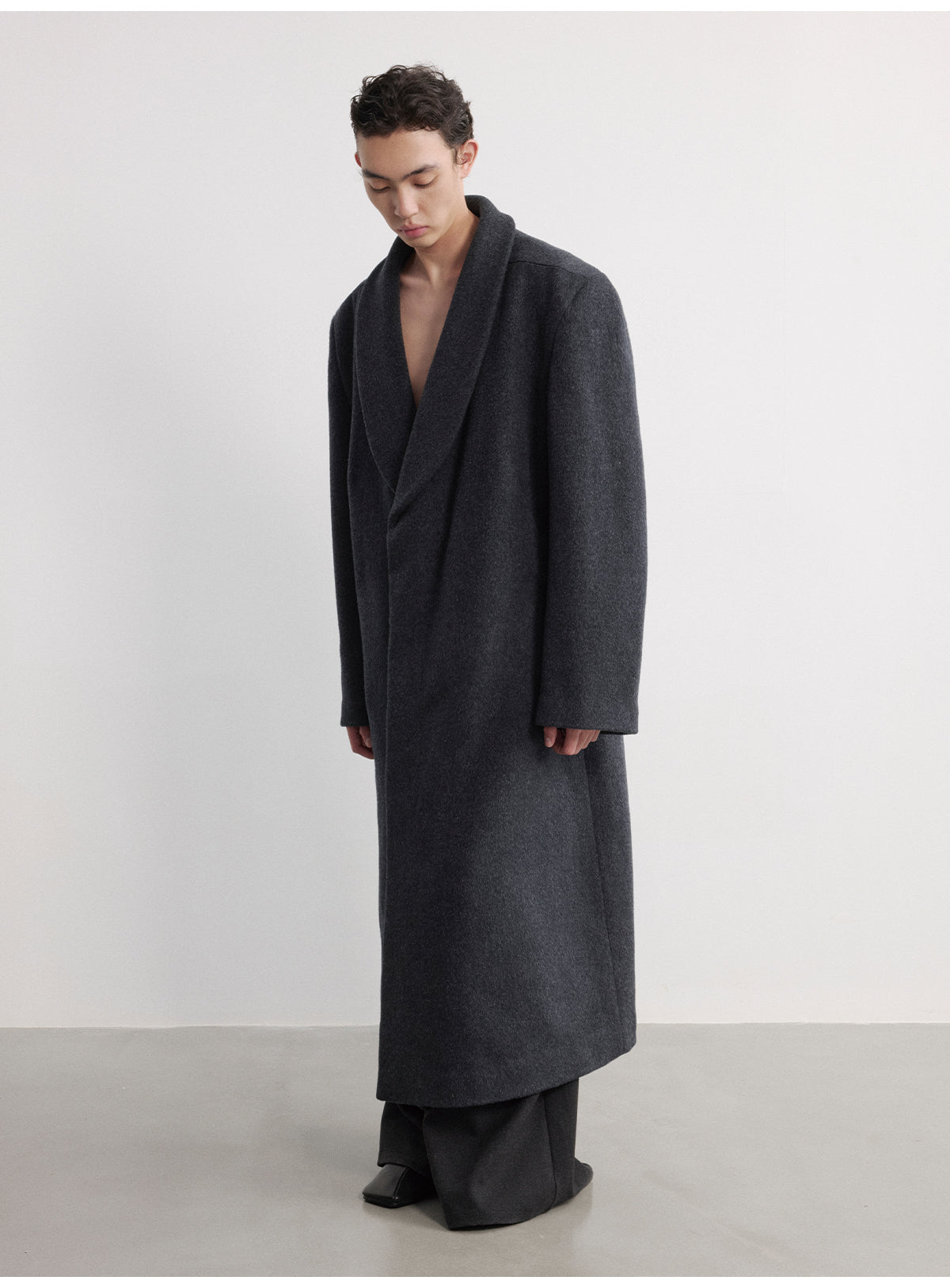 Shawl Collar Wool Coat