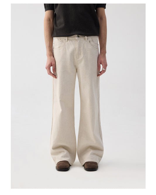 Linen-Blend Casual Pants