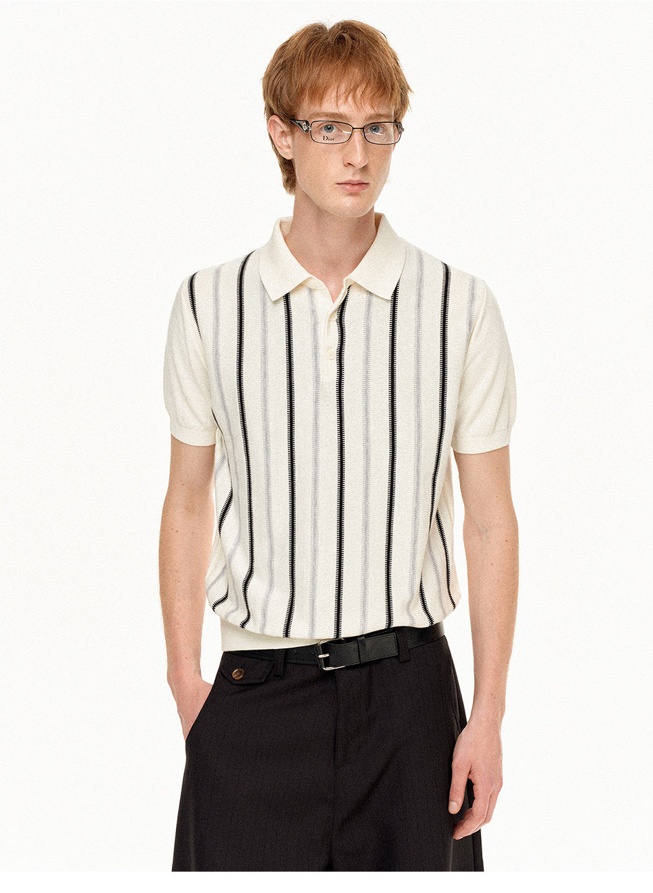 Striped Casual Polo Shirt