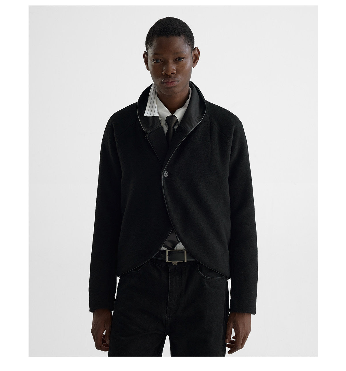Faux Double-Breasted Jacket