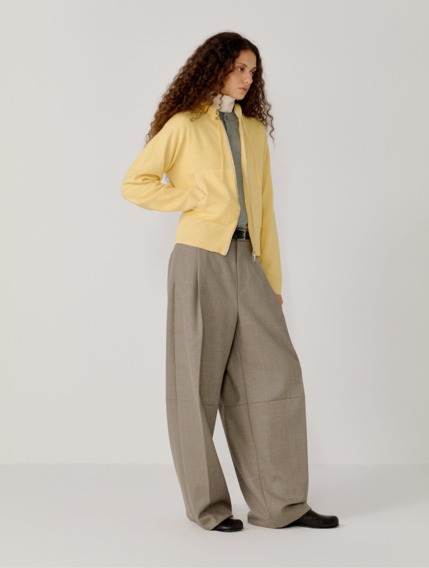 Hooded Zipper Cardigan