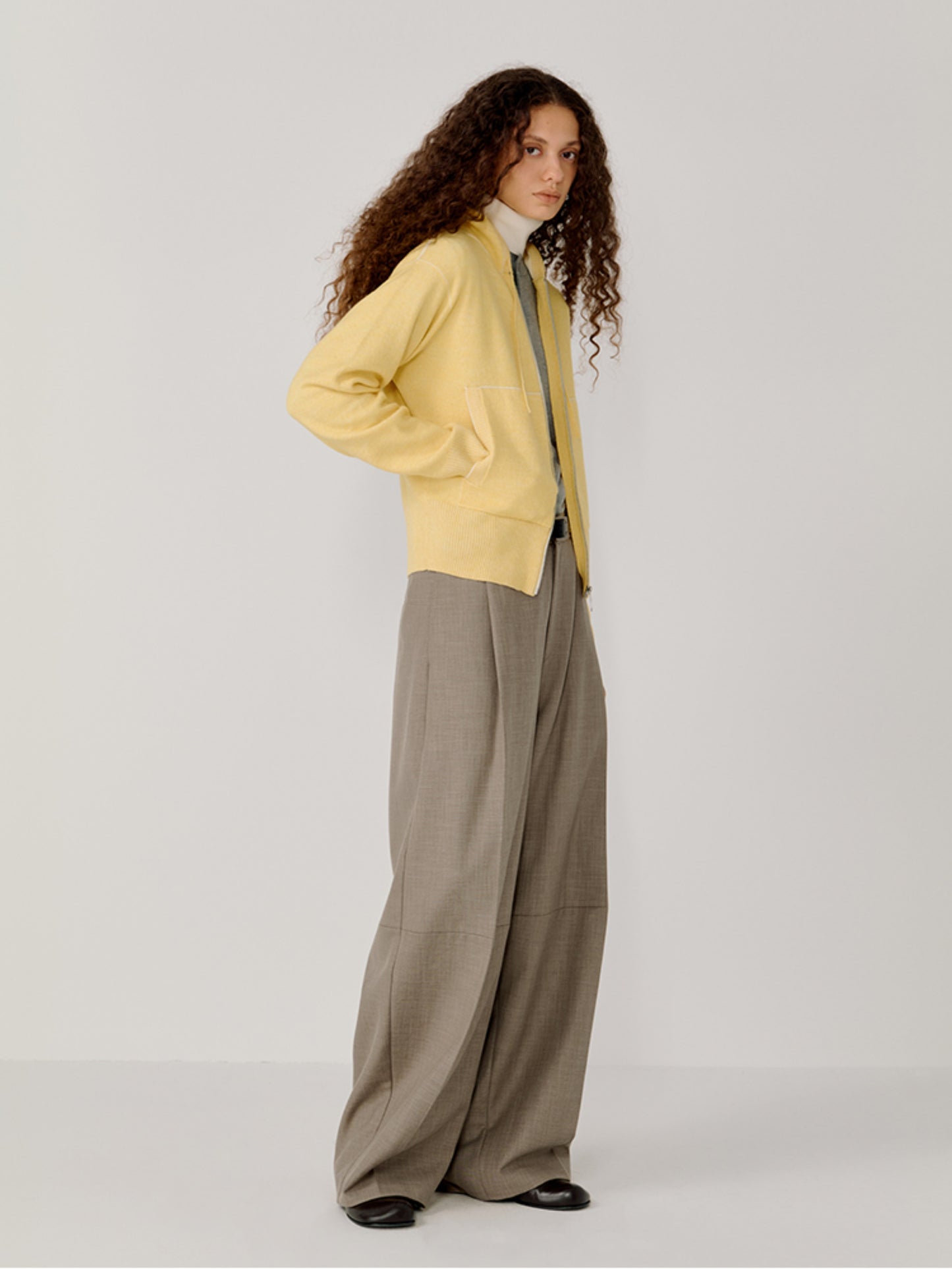 Hooded Zipper Cardigan