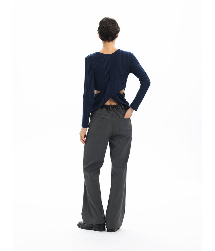 Micro Flare Slim Casual Pants