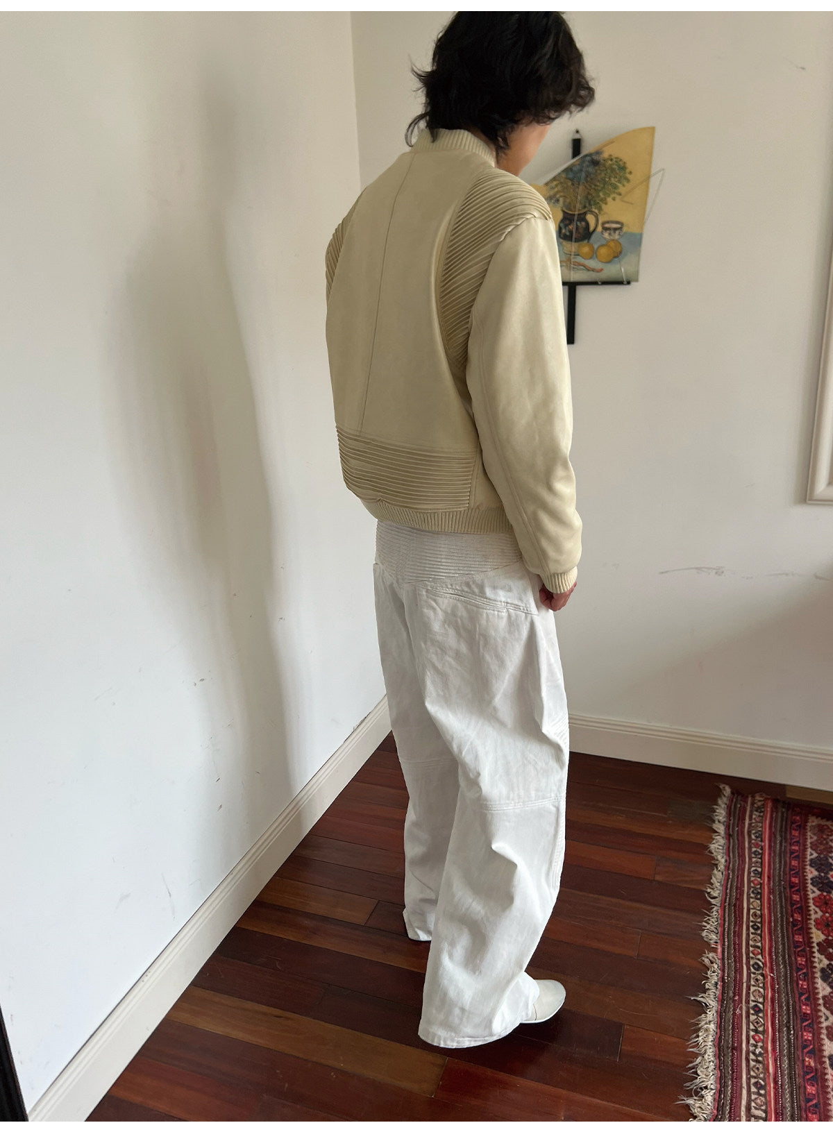 Coated and Waxed Casual Pants