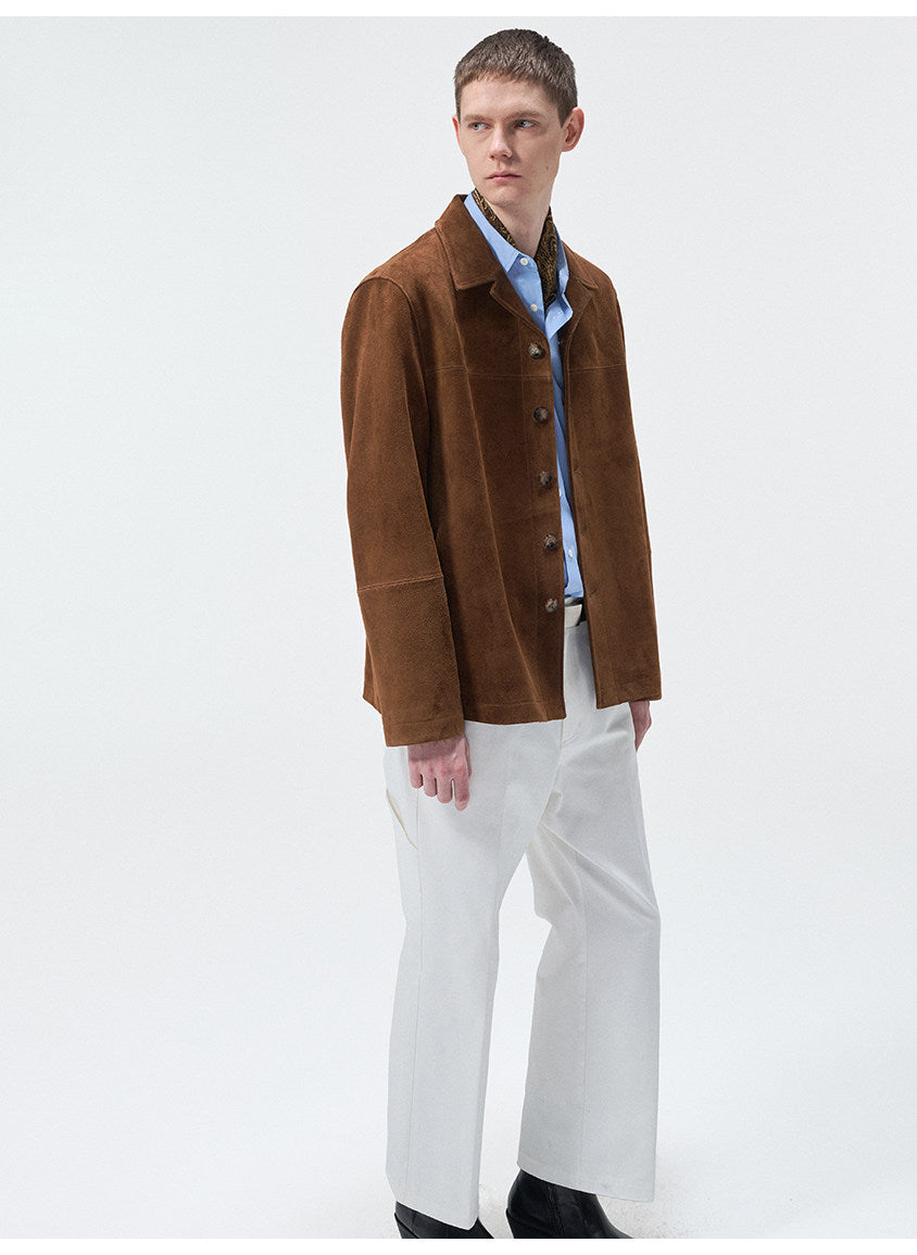 Minimalist Style Split Collar Jacket