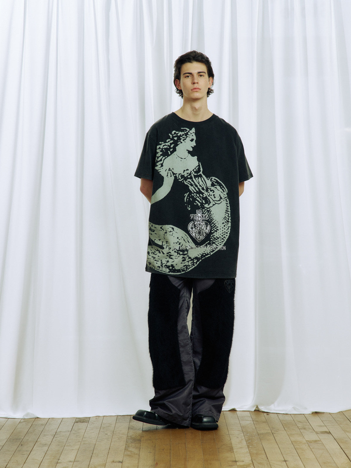 Imitation Horsehair Double Knee Casual Pants