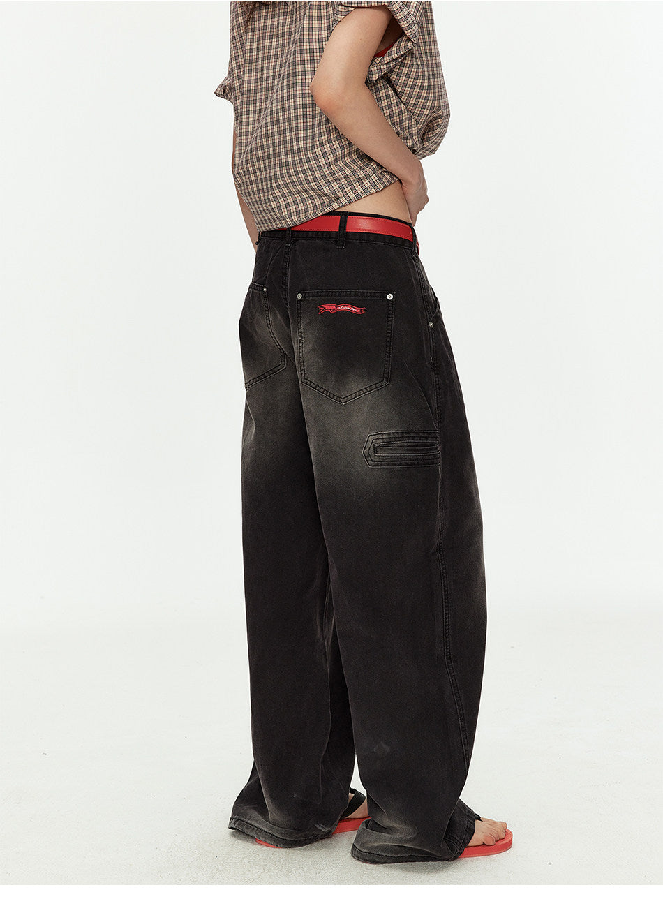 Retro Loose-Fit Wide-Leg Jeans