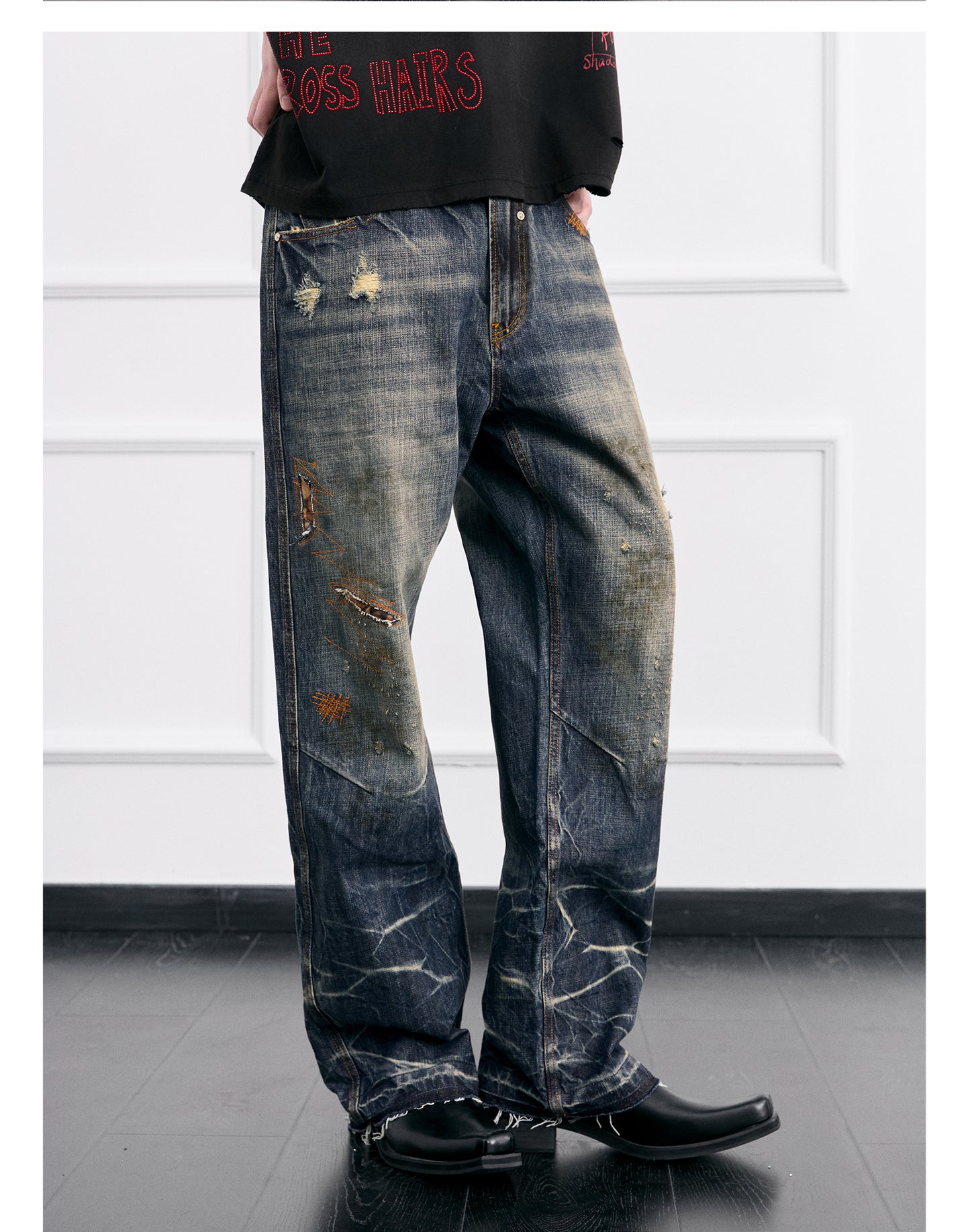Straight Leg Mid-Rise Jeans