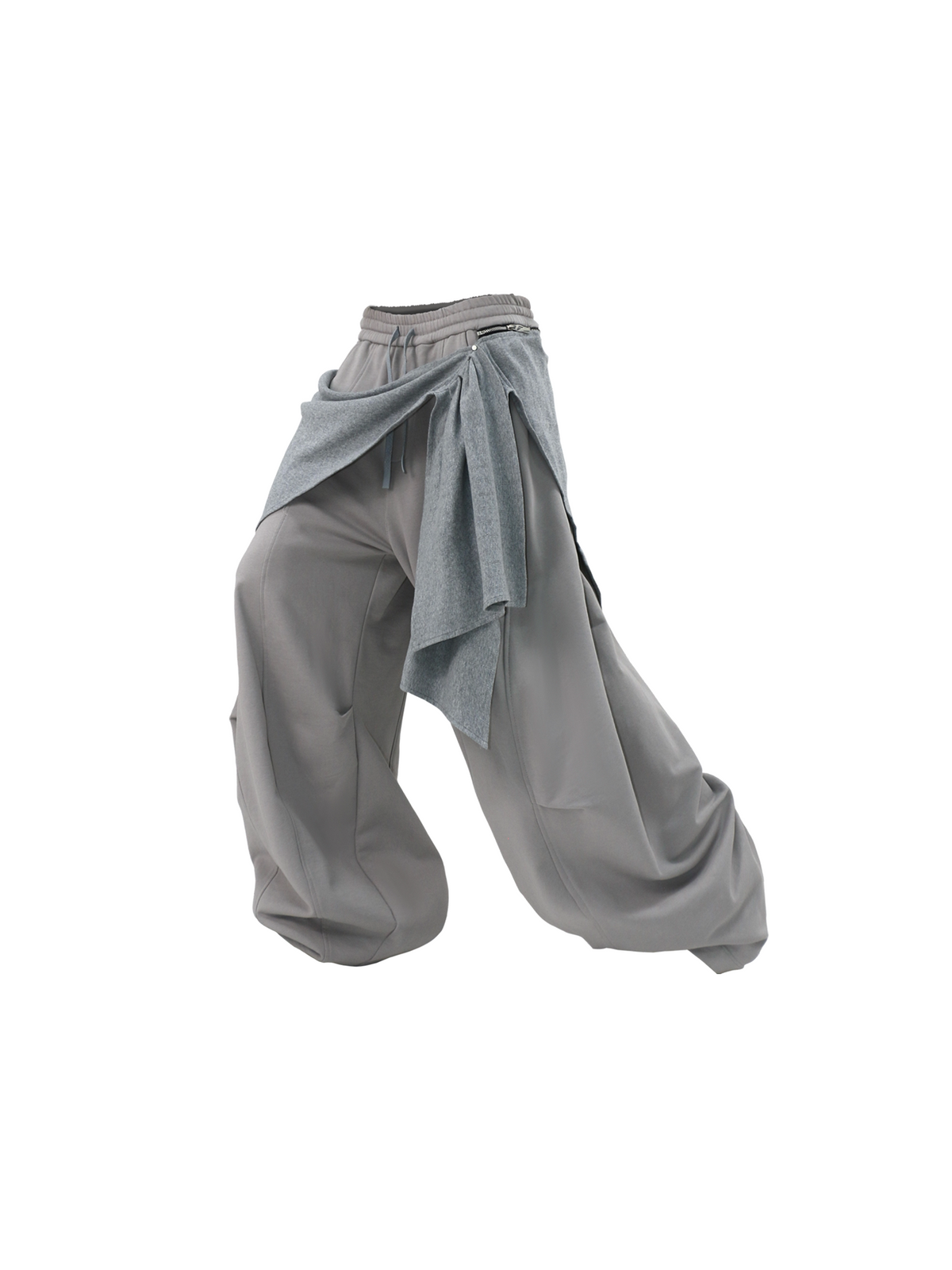 Casual Elastic-Waist Wide-Leg Sweatpants