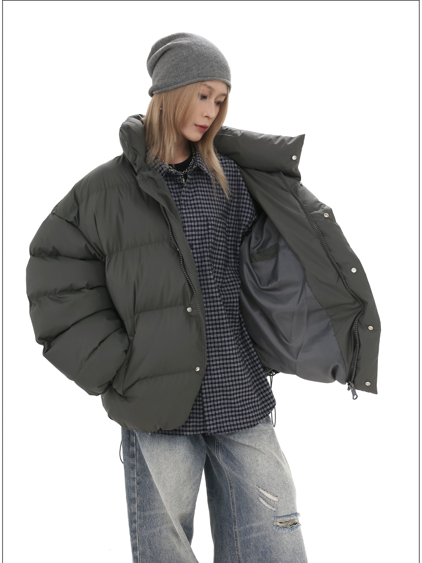 Stand collar cotton jacket