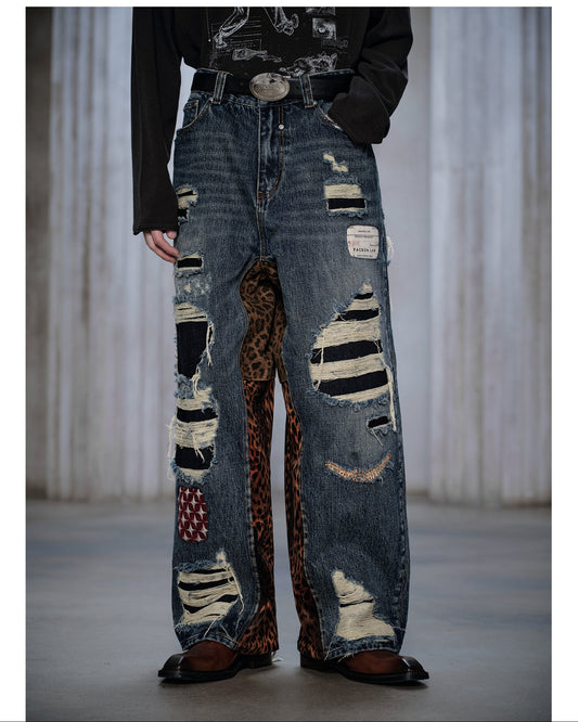 Loose-fit denim pants