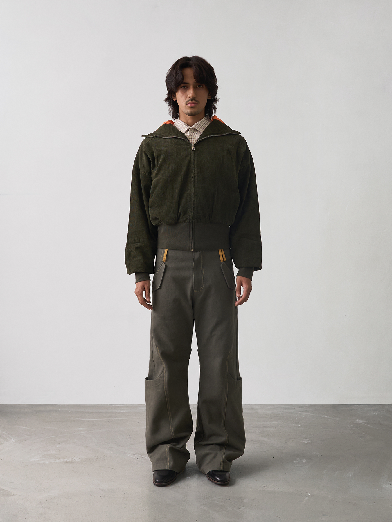 Canvas Pocket Silhouette Casual Pants