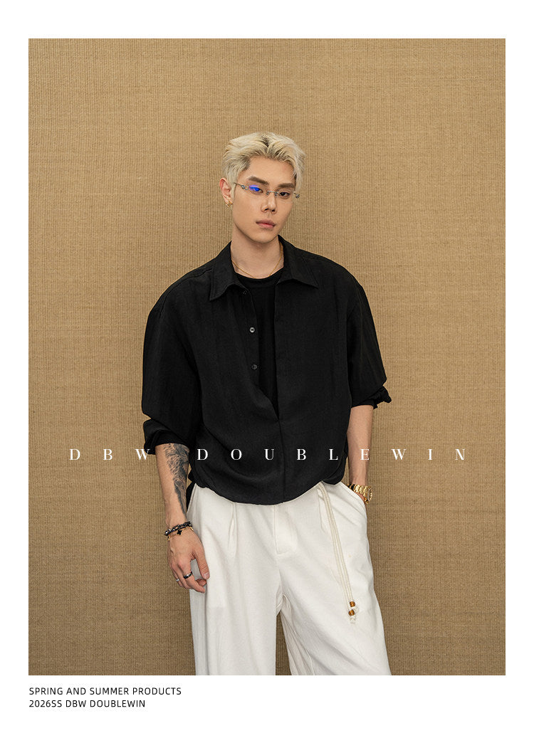 Faux two-piece shirt