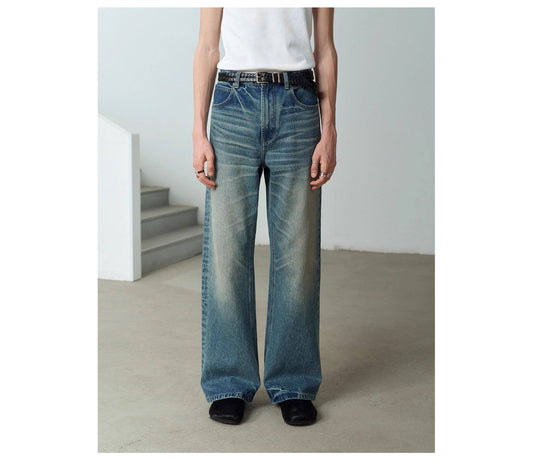 Distressed Wash Jeans