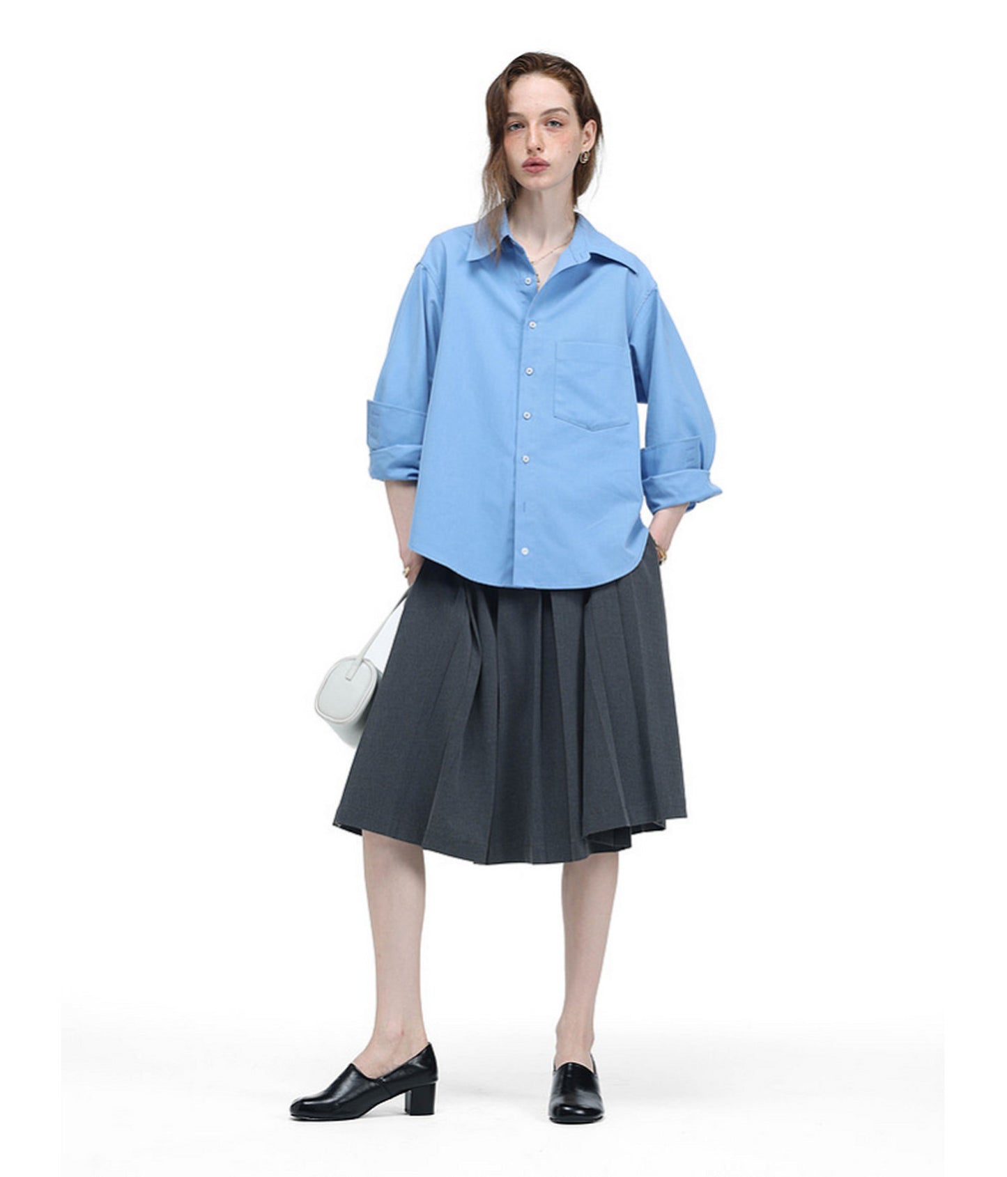 High-End Tailored Long-Silhouette Shirt