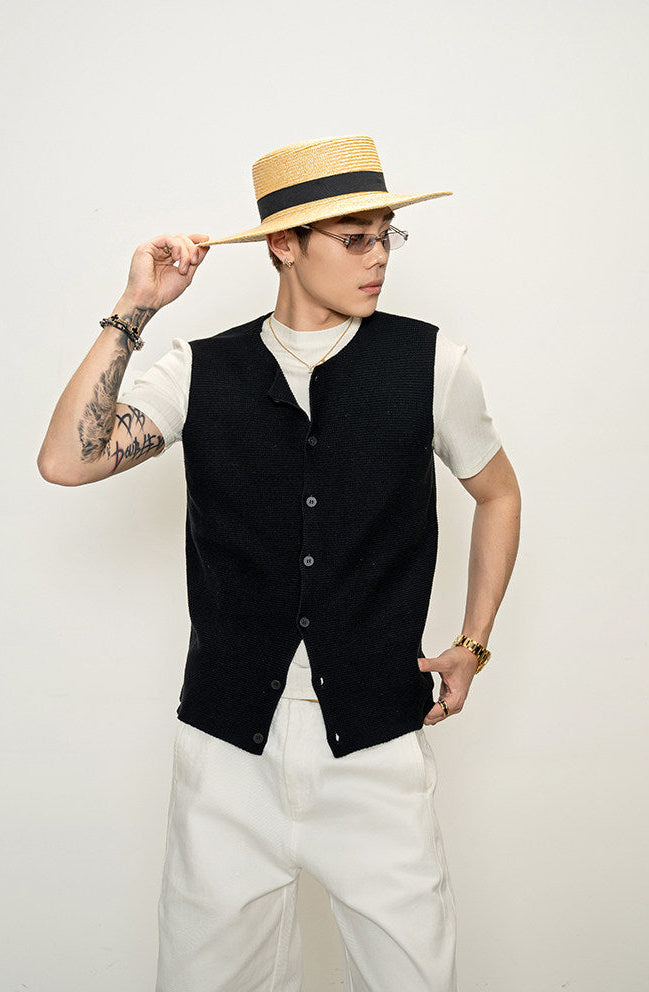 Breathable knit vest