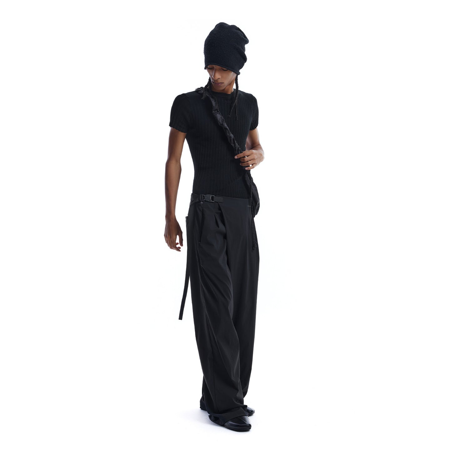 Large-Ribbed Slim-Fit Knit Shirt