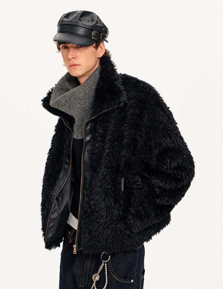 Patchwork Unisex Faux Fur Jacket