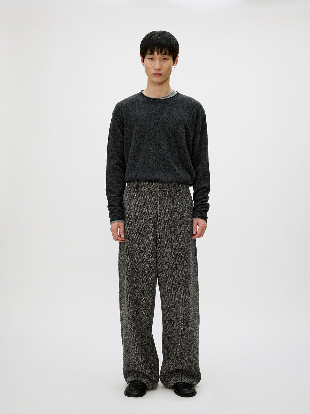 Tweed Loose Casual Pants