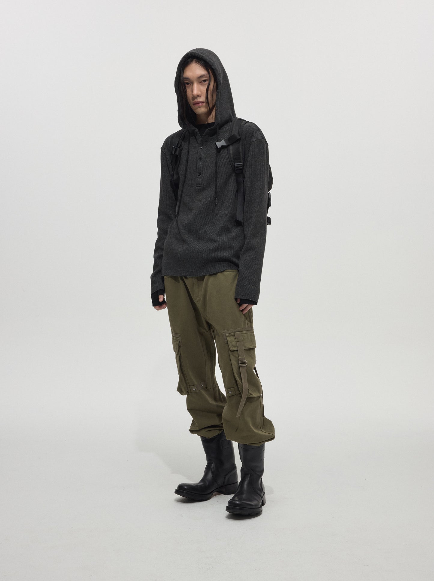 Webbing-Washed Cargo Pants