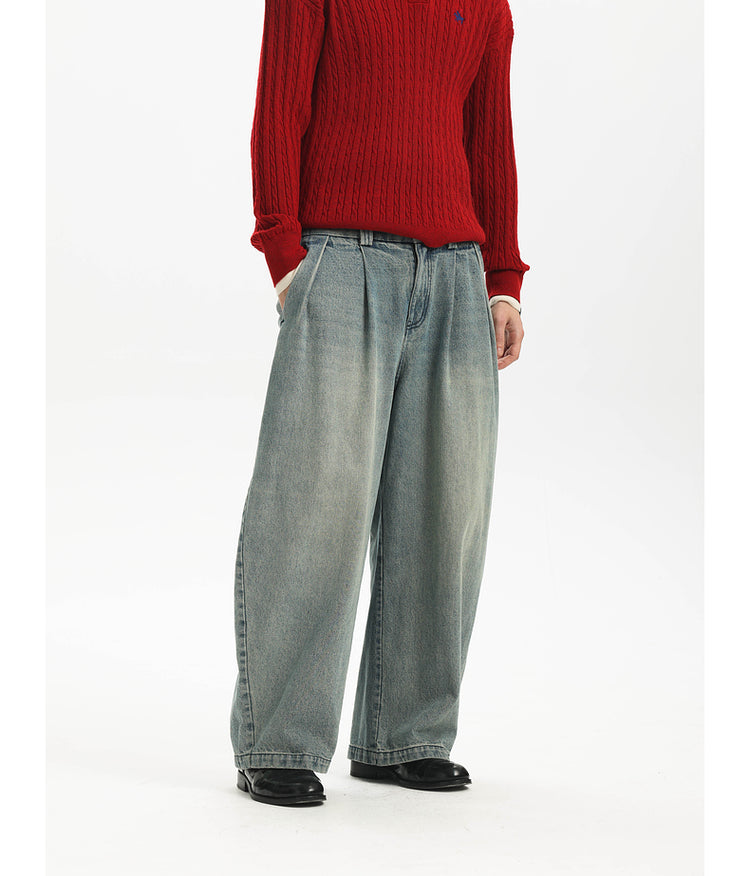 Wide Leg Scimitar Jeans