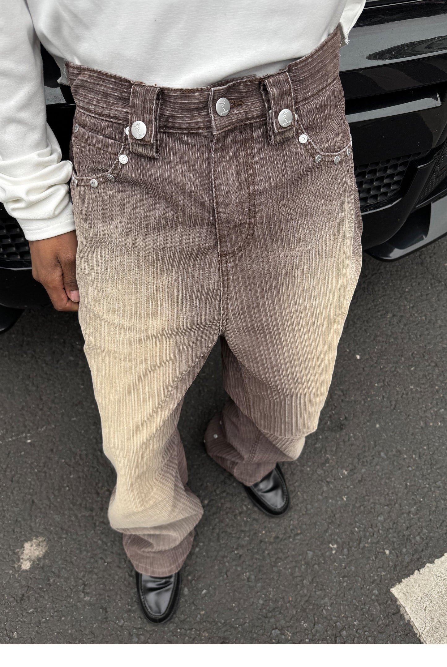 Studded Corduroy Pants