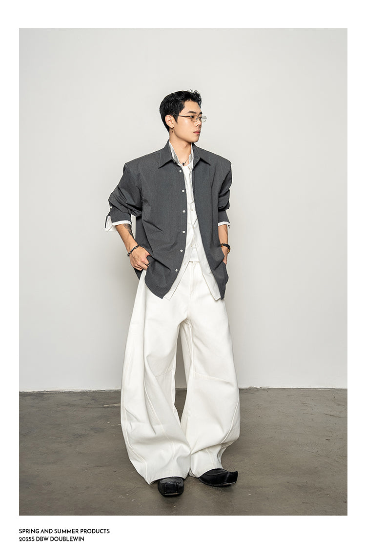 Fake Two-Piece Wide Shirt