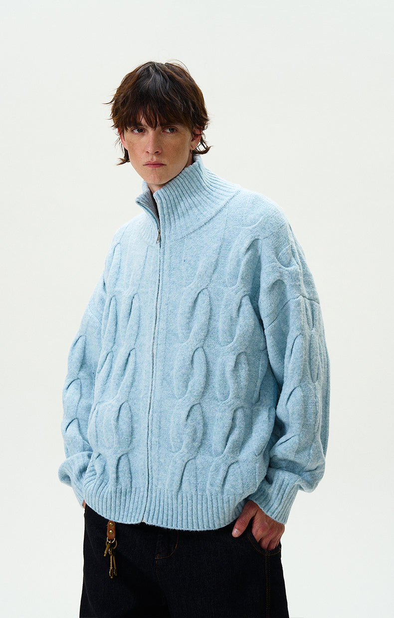 Half turtleneck cardigan